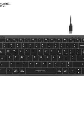 双飞燕官方FX51有线剪刀脚键盘薄Type-C线插拔笔记本台式办公家用