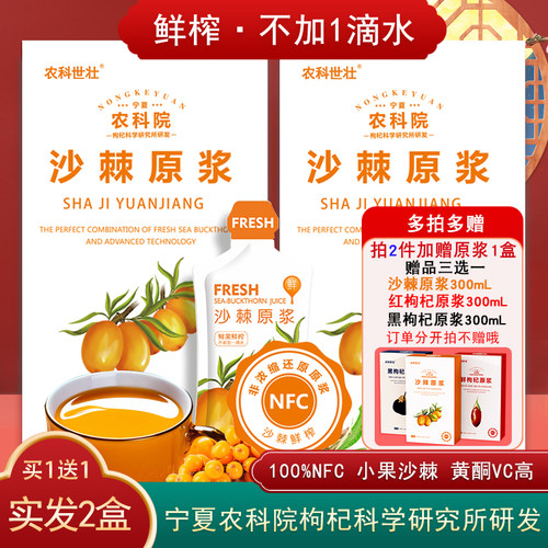 拍2发5盒宁夏农科院NFC沙棘原浆