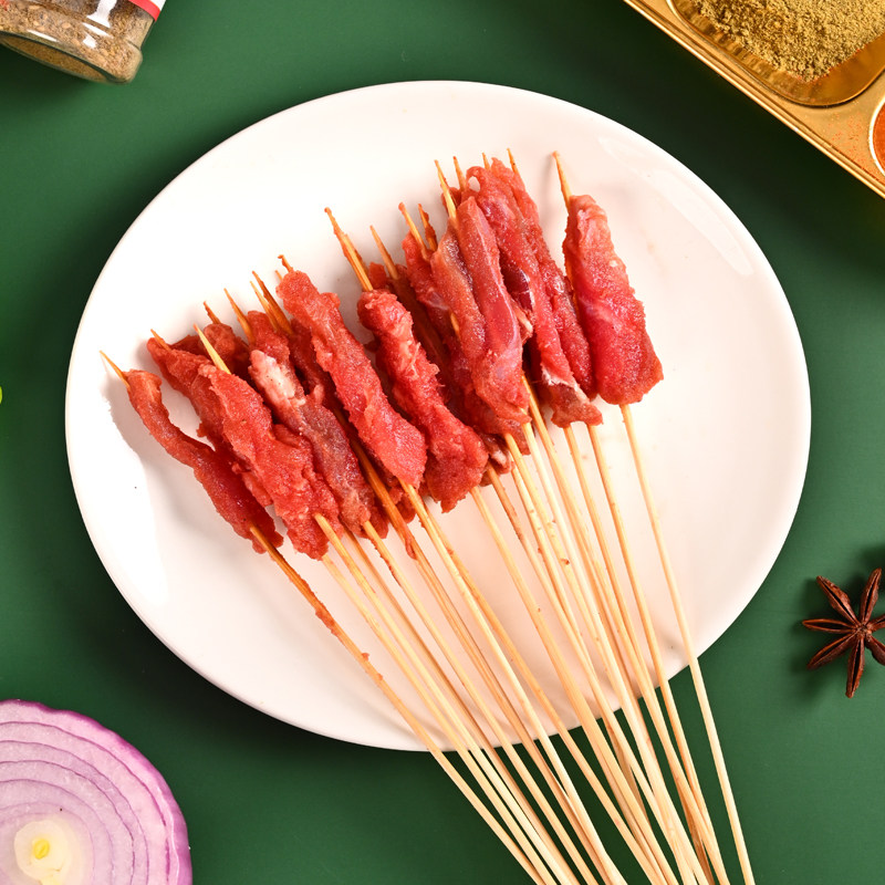 【羊肉小串】商用100串新疆羊肉烧烤店食材油炸半成品夜市批发