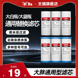 大白瓶前置过滤器通用滤芯10寸PP棉复合活性炭家用大蓝瓶大胖更换