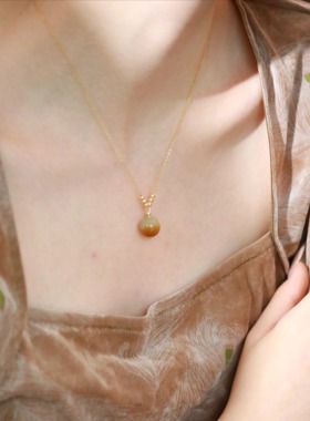 SUMOJEWEL《聚宝盆》新中式简约轻奢优雅精致且末糖玉项链