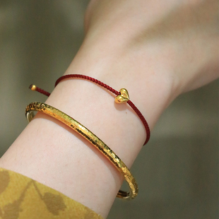 SUMOJEWEL【小屁桃】新中式国风手链女红绳编织手串抽拉款送女友