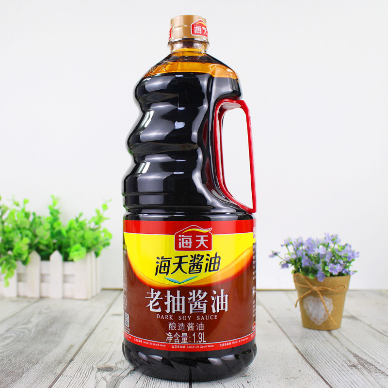 海天老抽酱油1.9l瓶家用日常厨房调味品炒菜卤上色提鲜调味调味品