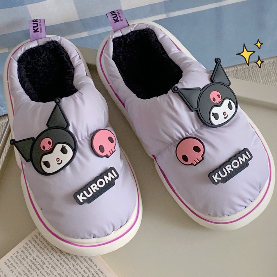 库洛米棉拖鞋女冬加绒保暖