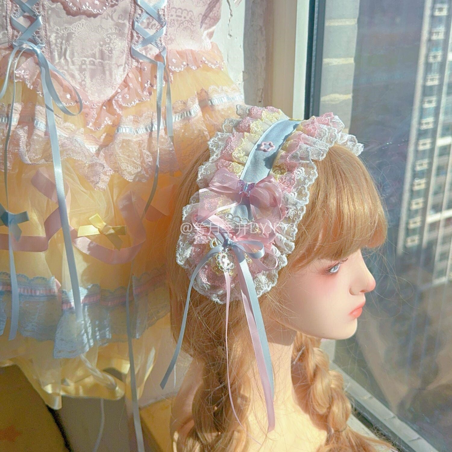 lolita手作丝缎芭蕾发带甜美百搭