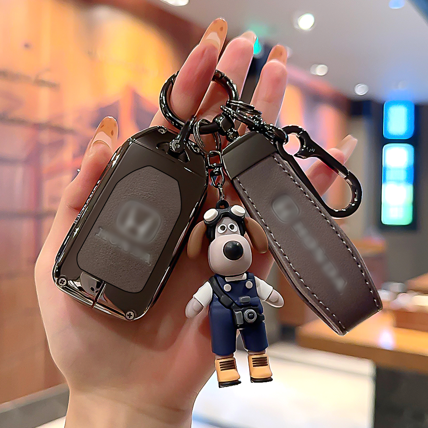 合金真皮高端轻奢本田钥匙套