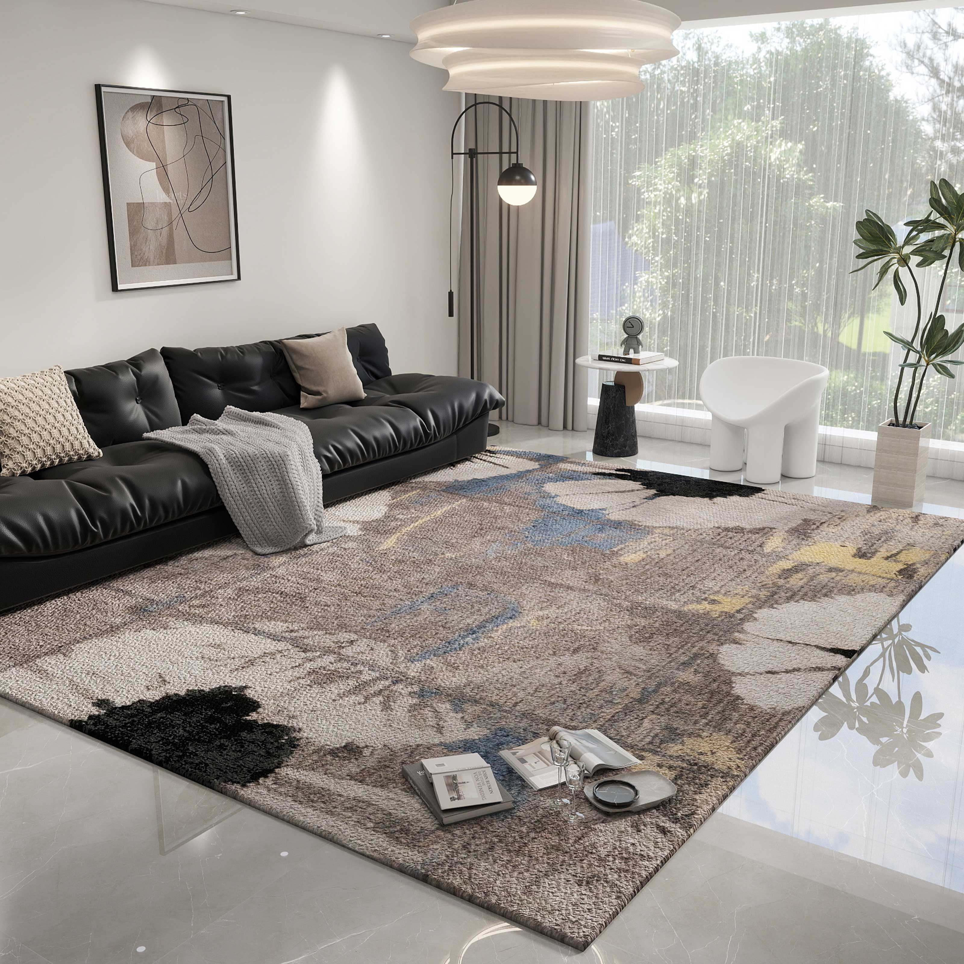 2025新款高级感现代轻奢客厅地毯防水防污沙发茶几垫家用满铺地垫