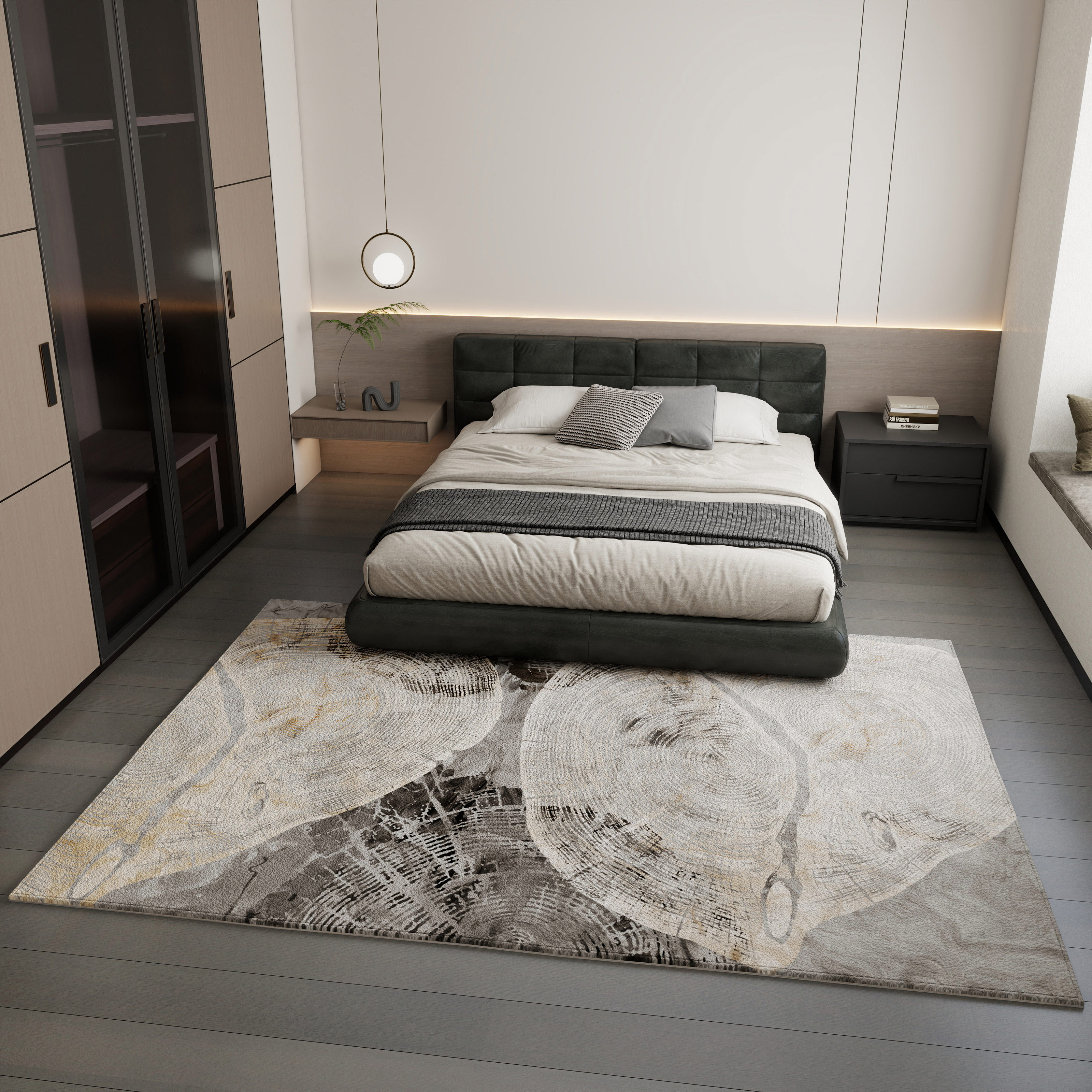 卧室床边毯高级客厅现代沙发地垫家用房间床尾毯轻奢主卧床下地毯