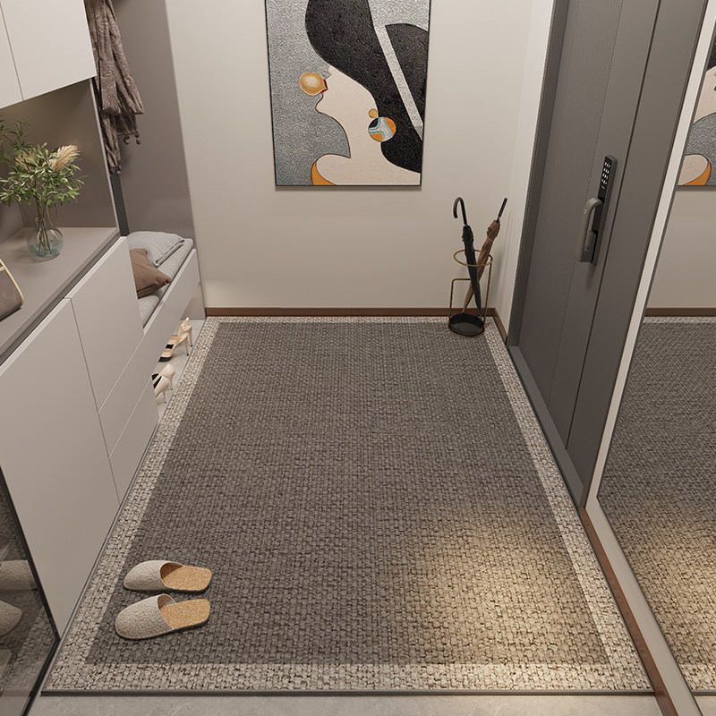 比利时绒纯色高端入户门家用地垫