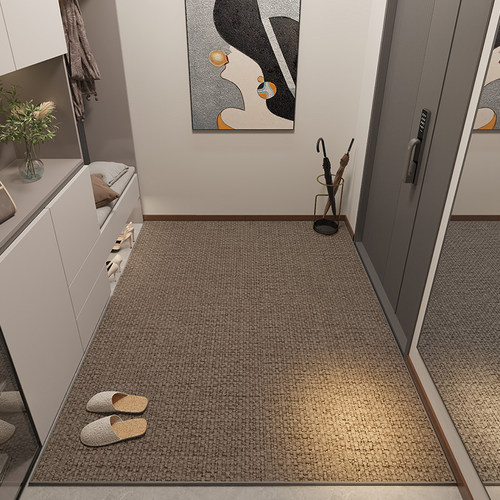 比利时绒纯色入户门可定制地垫