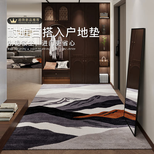 轻奢现代入户地垫防滑免洗
