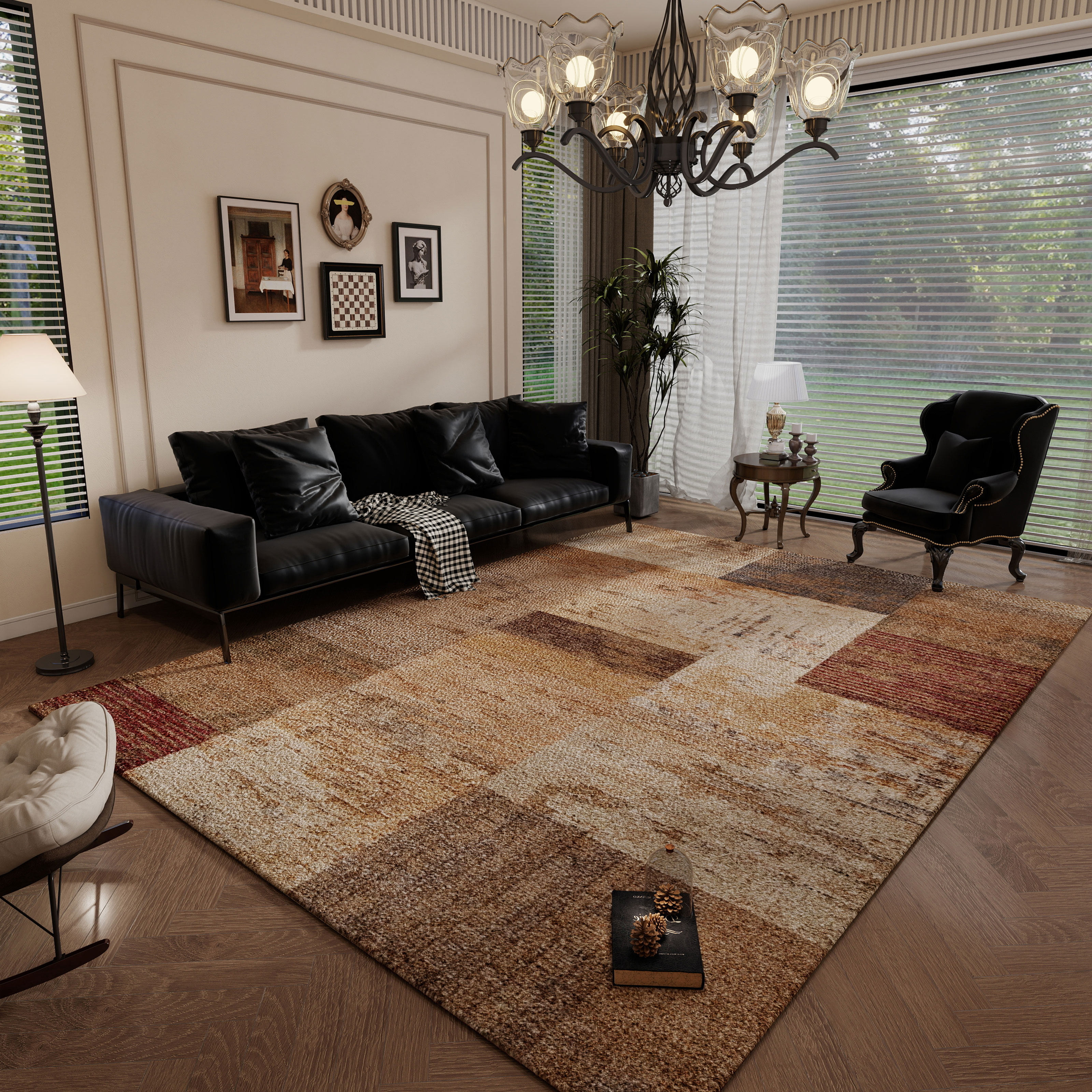 地毯客厅新款轻奢高级感卧室地垫大面积全铺室内防滑垫子床边坐垫