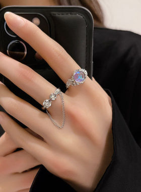 链条高级感开口食指ins