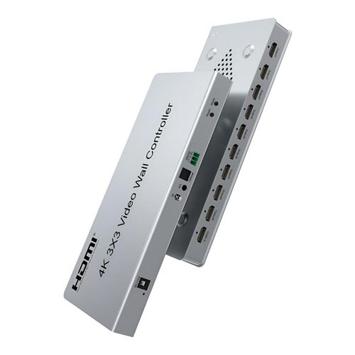八影4K九画面拼接器1进9出HDMI输入液晶拼接屏大屏分屏器拼接盒