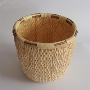 藤编 手工柳条笆斗 米斗民间工艺柳编家用传统编织栲栳 竹筐 竹篮