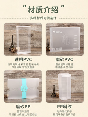 pvc包装盒定制塑料盒pet透明盒子定做pp磨砂斜纹玩具彩盒印刷批发