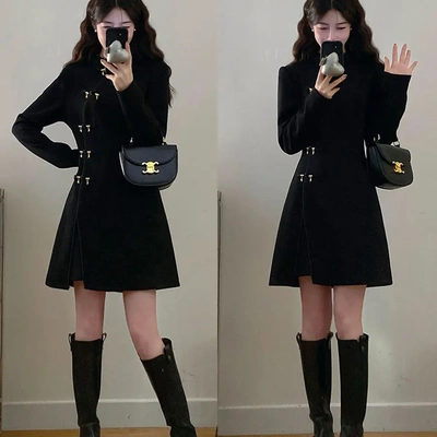 Luckly大码女装大码新中式连衣裙