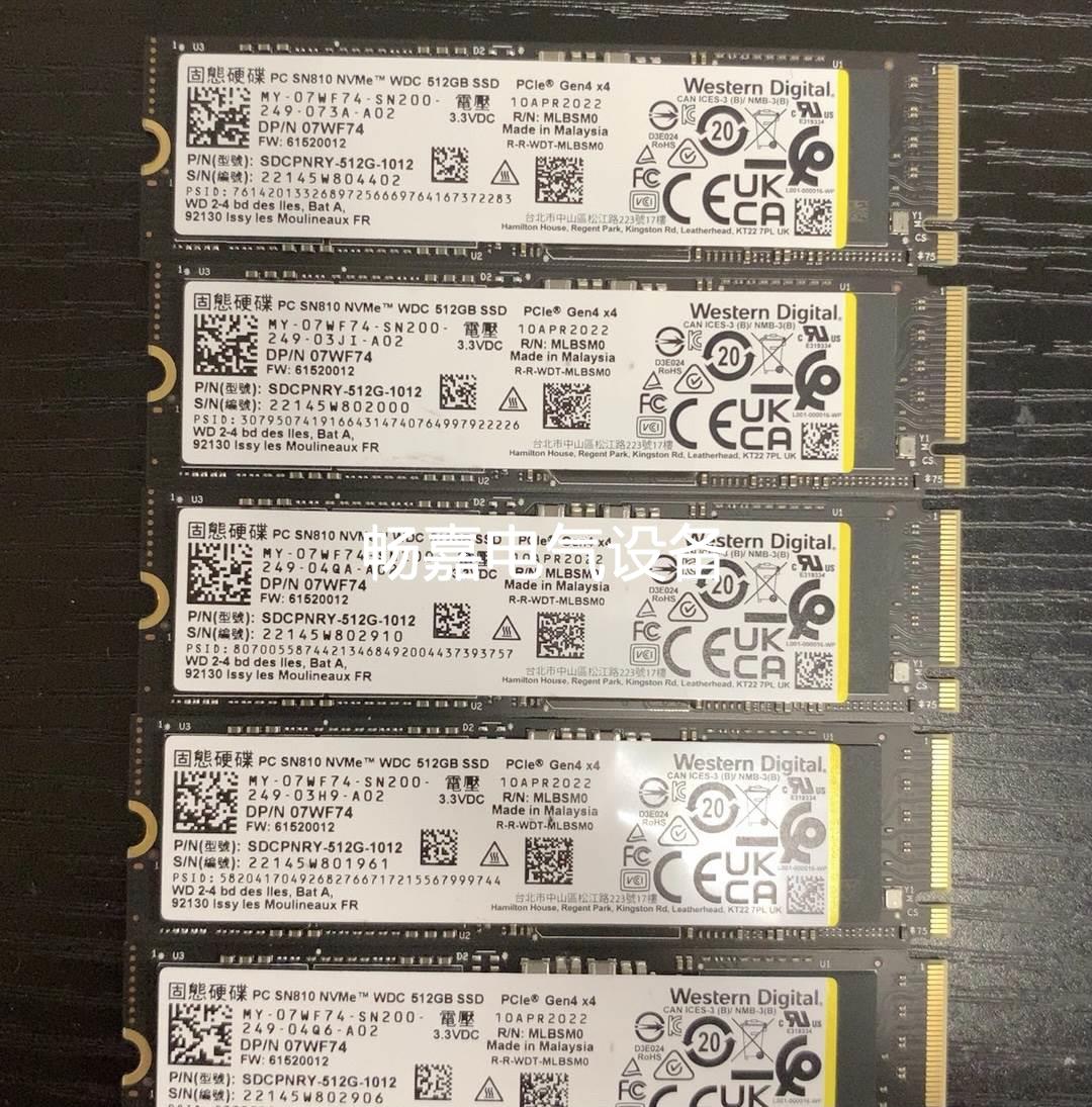 WD/西部数据 SSD sn810 512g nvme pcie m.2固态硬盘电脑拆机西数 电子元器件市场 集成电路（IC） 原图主图