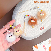 软糯毛球小猫小鼻嘎对装 公仔手机挂绳创意卡通儿童书包挂件手机链