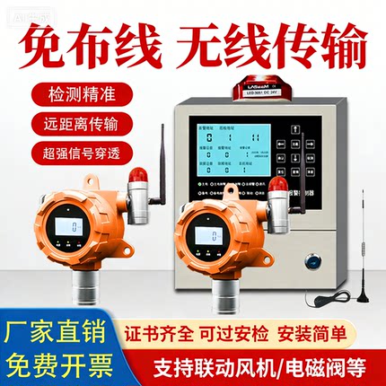 无线可燃气体探测报警器氧气氢气氨气硫化氢一氧化碳氟利昂检测仪