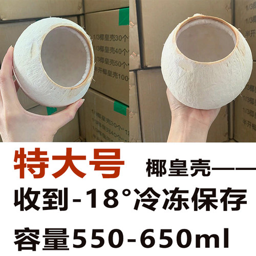 泰国椰皇壳榴莲甜品椰子冻奶茶店烘焙用香椰壳芋圆水果甜品椰子碗