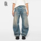 蓝布屋日本贝原KAIHARA立体裁剪高奢水洗弯刀牛仔裤 KRBLDNM658