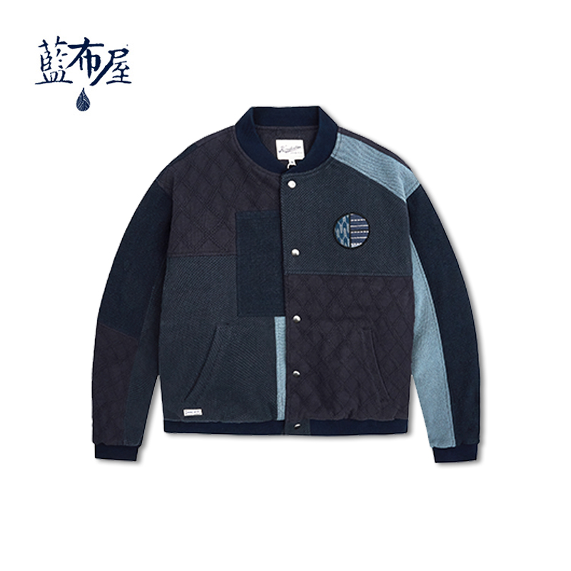 PORTERCLASSIC重磅刺子蓝染棉服