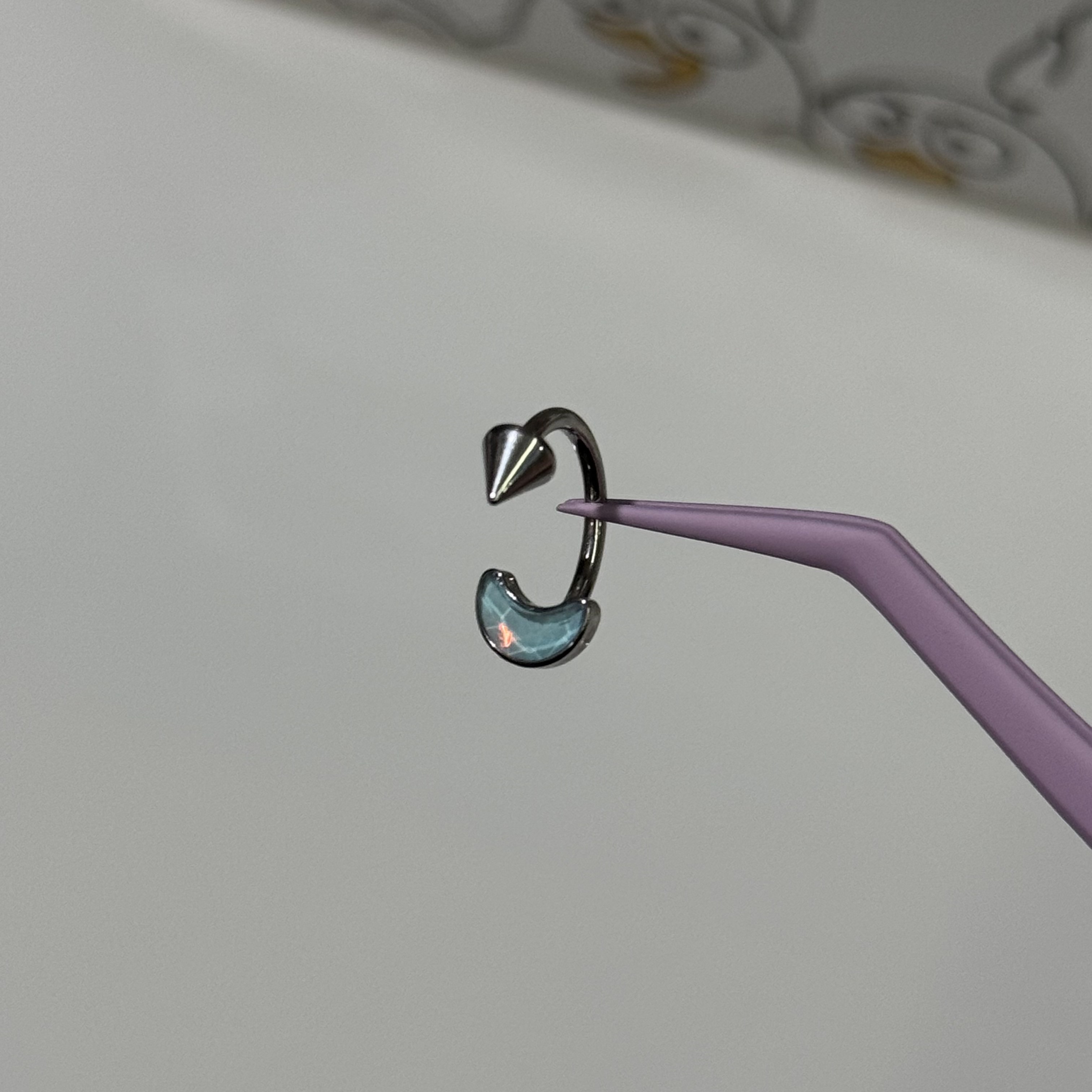 唇环钛合金马蹄环耳骨环耳环M0.9牙口内螺旋CZQY 100103,饰品/流行首饰/时尚饰品新,唇环/唇钉,淘宝优惠券,粉丝福利购,淘宝优惠卷