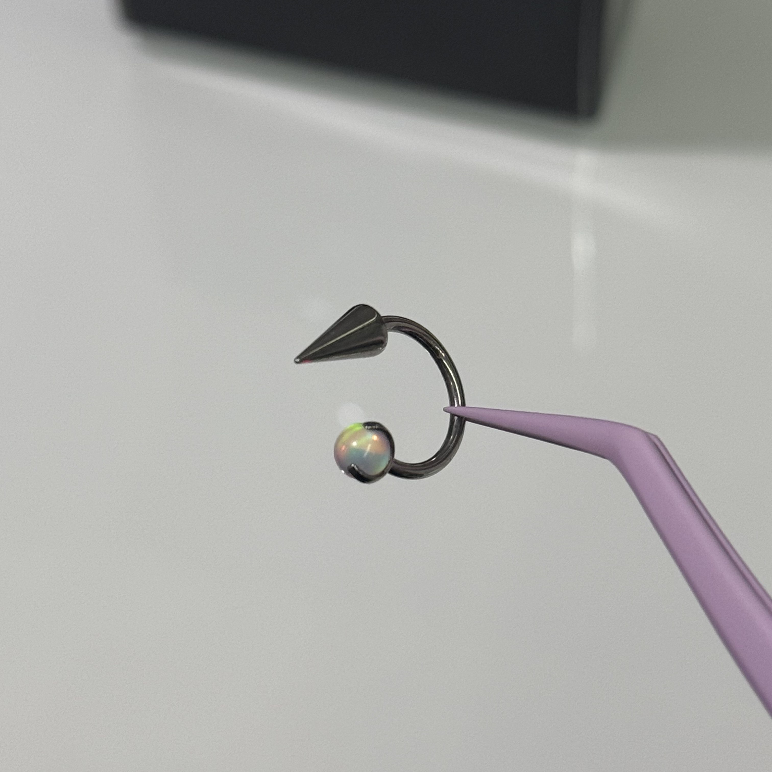 唇环钛合金马蹄环耳骨环耳环M0.9牙口内螺旋CZQY 100156,饰品/流行首饰/时尚饰品新,唇环/唇钉,淘宝优惠券,粉丝福利购,淘宝优惠卷