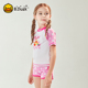 B.Duck儿童泳衣女孩宝宝洋气短袖 分体新款 中大童小公主训练游泳衣
