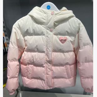 商超同款361度儿童24冬女中大童短款羽绒服保暖加厚2601多款