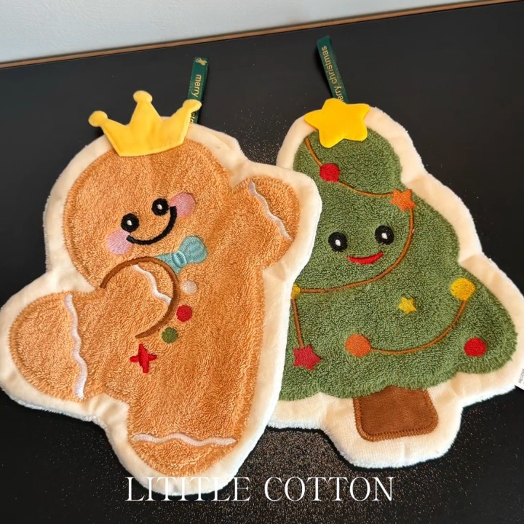 圣诞树擦手巾挂式家用厨房卫生间加厚不掉毛超强吸水速干创意卡通,家庭/个人清洁工具,厨房擦手巾,淘宝优惠券,粉丝福利购,淘宝优惠卷