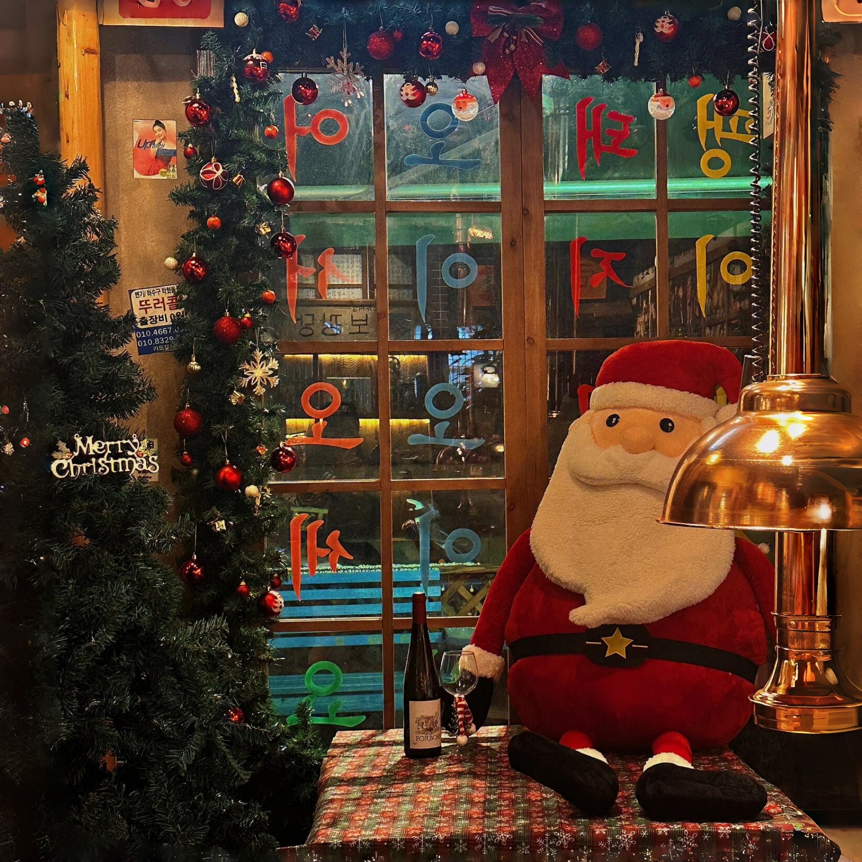 圣诞装饰品圣诞老人户外咖啡厅门店布置氛围感圣诞节玩偶店铺摆件