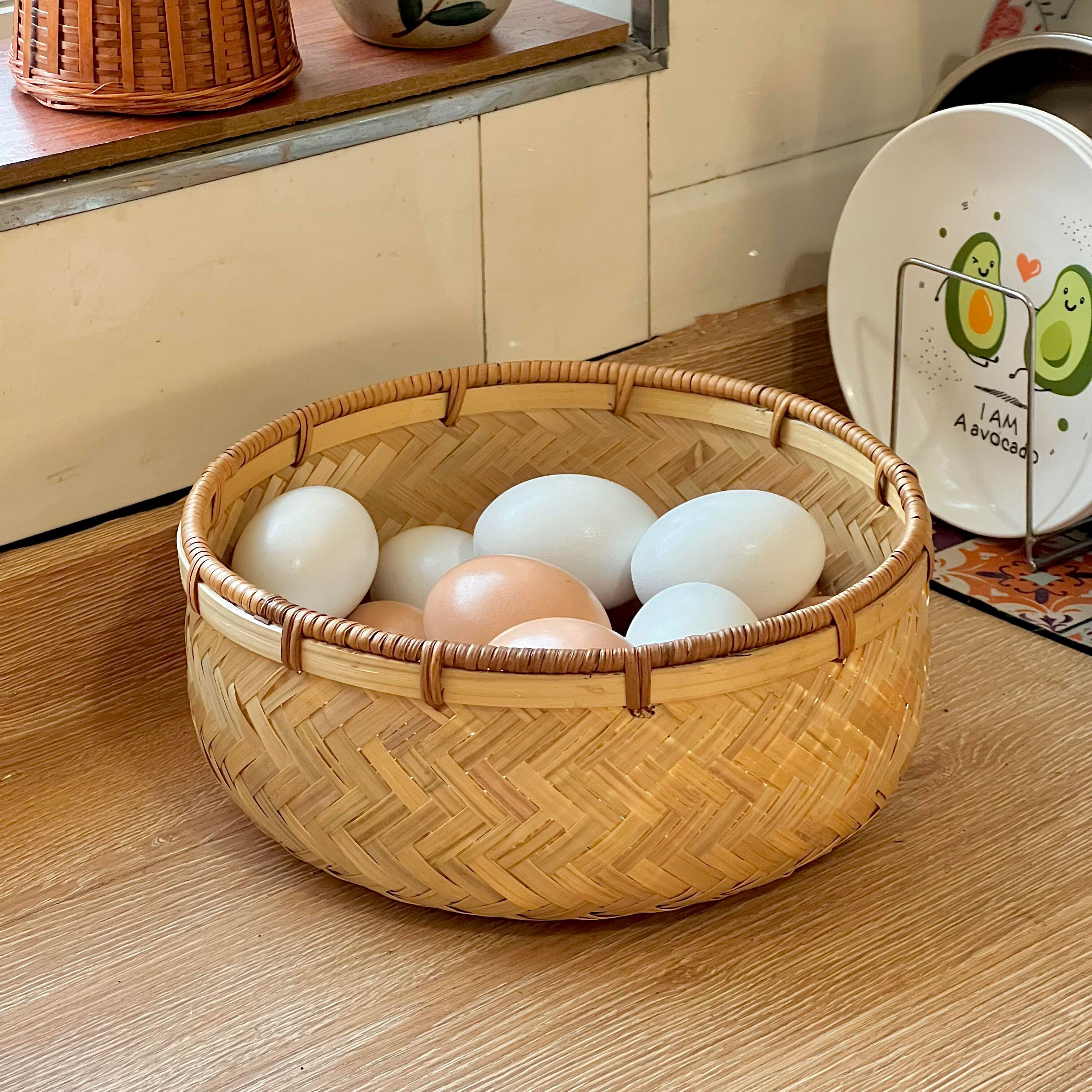 【厨房好物】鸡蛋收纳篮厨房蔬菜水果鸡蛋编织收纳筐家用桌面收纳