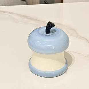 【新年的100个快递】苹果烟灰缸可爱搞怪家用客厅带盖防灰飞高级