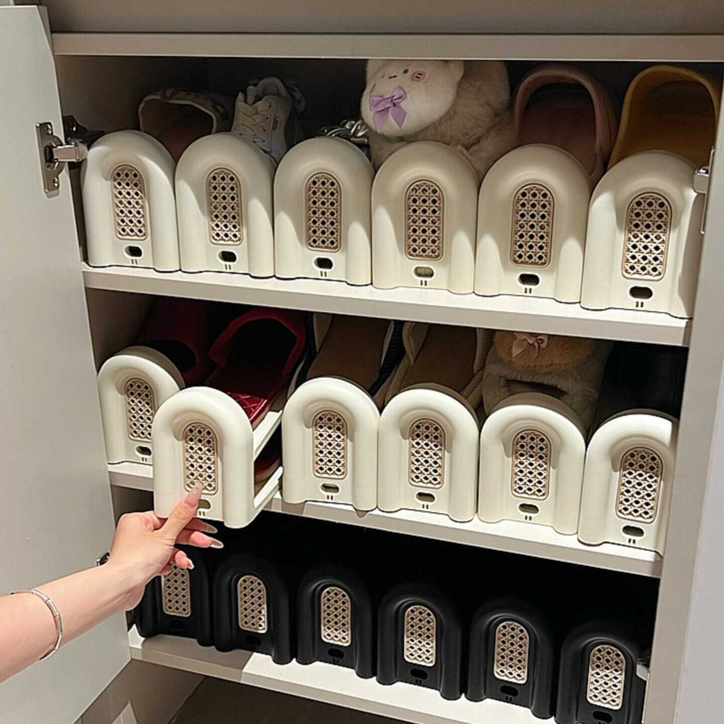 柜内收纳鞋架可调节2025新款鞋子收纳神器折叠不占空间结实耐用,住宅家具,鞋架,淘宝优惠券,粉丝福利购,淘宝优惠卷