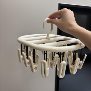 袜子晾衣架带夹子晾晒架晒袜子神器袜子多夹子晾衣架家用阳台防风