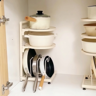 厨房厨具收纳置物架子锅具收纳神器省空间多功能柜子收纳分层架