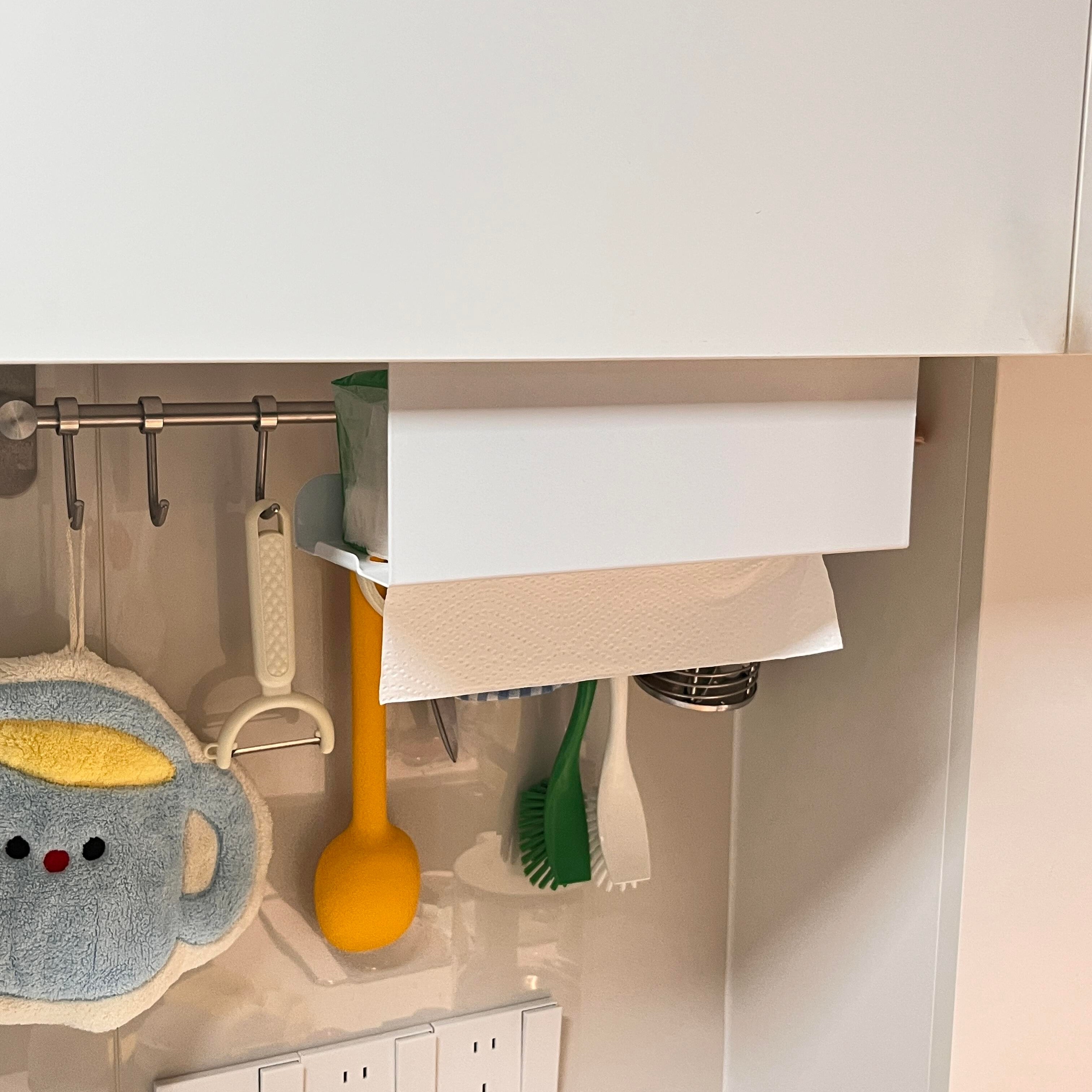 厨房壁挂纸巾盒抽纸盒悬挂式纸巾架免打孔橱柜门挂架收纳倒挂家用,收纳整理,纸巾架,淘宝优惠券,粉丝福利购,淘宝优惠卷