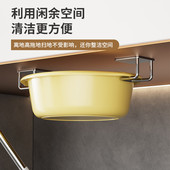 不锈钢厨房免打孔多功能水槽沥水架海绵钢丝球锅盖收纳挂钩架