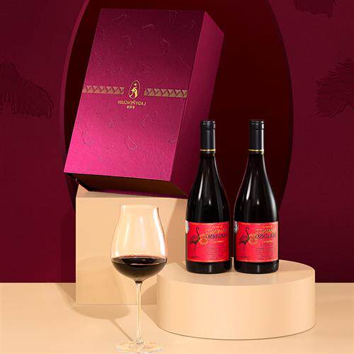 醉鹅娘红鸟黑皮诺k智利r红酒原瓶进d口送礼礼盒装进口干红葡萄酒