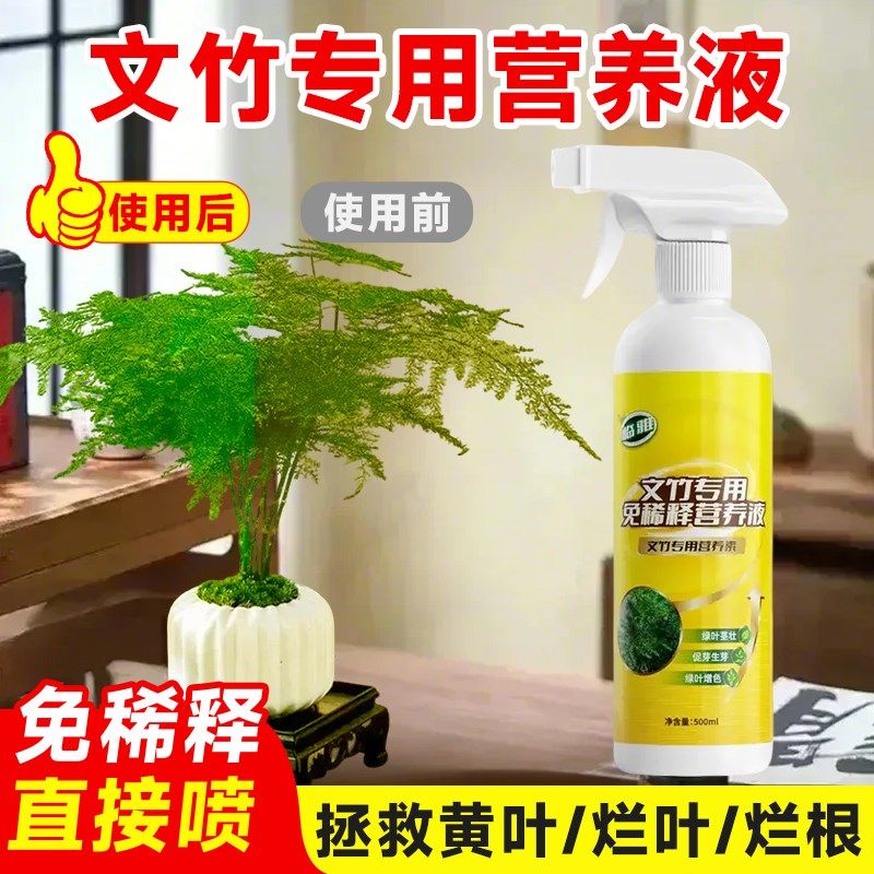 速发免液释文叶营养稀治黄竹专用肥料一喷绿盆栽室内肥云竹营养液