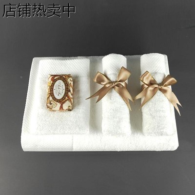速发小方巾毛巾浴巾丝带毛巾装饰样板房卫生间软装饰摆件浴室用品