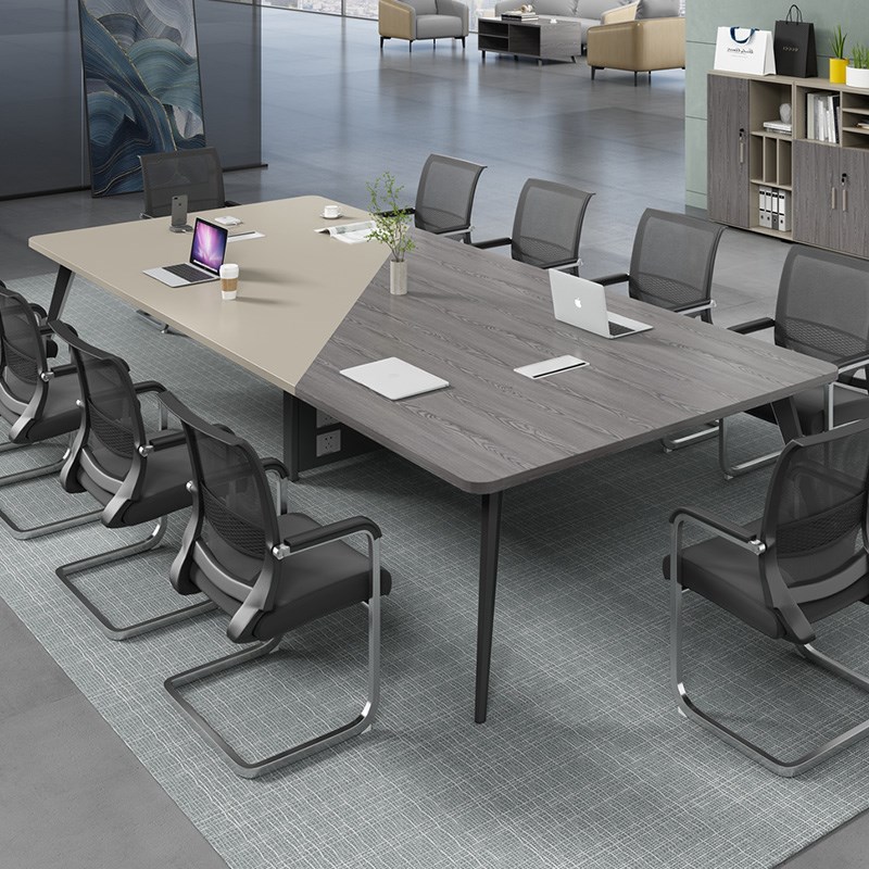 速发办公家具会会桌洽谈桌办公桌椅组合简长约桌小型开议桌培训桌