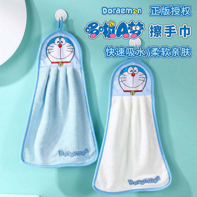 速发擦手巾儿童挂式卫生间擦手加巾厨房家用可爱超强吸水毛厚