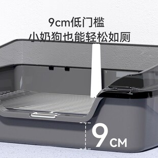 速发厕所中尿型犬大小便用品专用小盆盆便尿不锈钢训练狗砂盆