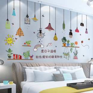 速发床纸自粘卧室温墙馨头宿舍海报背景墙壁纸房间墙面装 饰贴纸墙