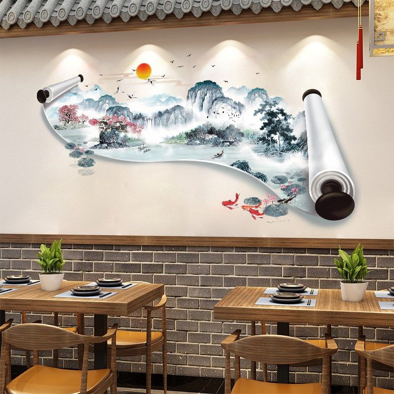 速发景面装饰画贴纸客厅沙体电视背墙墙壁纸墙纸自粘立发墙贴画墙