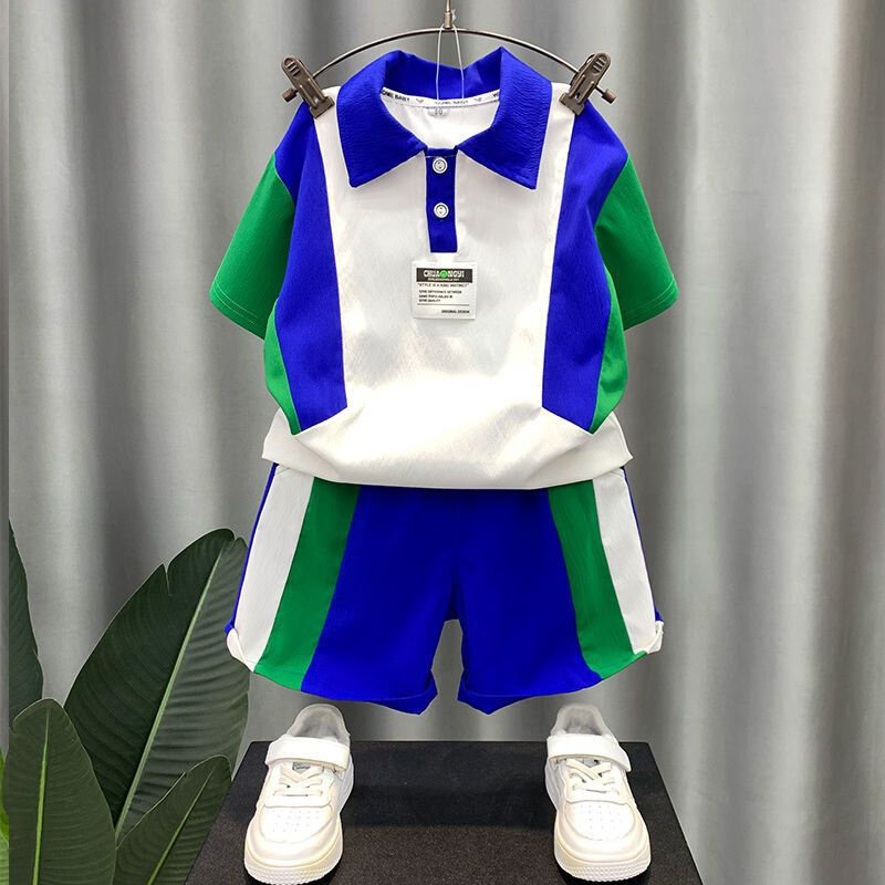 现货速发男童套装夏季2024新款儿童衫短袖男孩夏装衣服帅气宝宝两