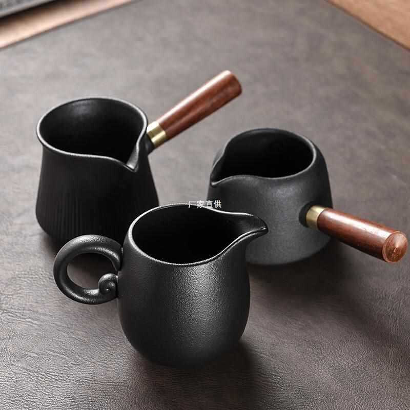 现货速发黑陶公道杯茶漏功夫茶具套装分茶器一体分茶杯茶器公平杯